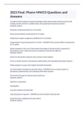 2023 Final&colon; Pharm MN553 Questions and Answers