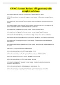 AWAC Systems Review&vert; 155 questions&vert; with complete solutions