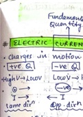 Current Electricity physics class 12th handwritten notes for exam preparation 