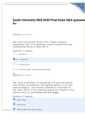 South University NSG 6430 Final Exam Q&A 