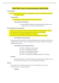 WGU C464 -Intro to Communication Study Guide