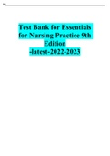 Test bank for essentials for nursing practice 9th edition latest 2022 2023
