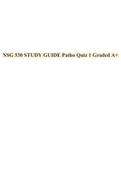 NSG 530 STUDY GUIDE Patho Quiz 1 Graded A&plus;&period;