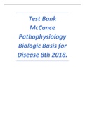 Test bank Pathophysiology The Biologic Basis for Disease in Adults and Children 8th Edition 2024 latest update by Kathryn McCance and Sue Huether