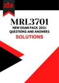 MRL3701 NEW Exam Pack 2023 (Questions & Answers) (October Exam included)