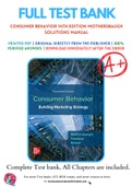 Solutions Manual for Consumer Behavior&colon; Building Marketing Strategy 14th Edition by David Mothersbaugh&comma; Delbert Hawkins&comma; Susan Bardi Kleiser