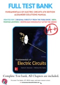 Solutions Manual for Fundamentals of Electric Circuits 6th Edition by Charles Alexander, Matthew Sadiku Chapter 1-18 Complete Guide