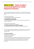 NIMS IS-200&period;C&colon; Basic Incident Command System for Initial Response Answers