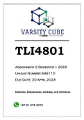 TLI4801 Assignment 2 Semester 1 2023 (646110)