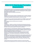 WGU D115 Distributed Formative  Assessment 3