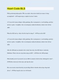 Heart Code BLS &vert; Questions with 100&percnt; Correct Answers &vert; Verified &vert; Updated 2023