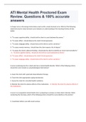 ATI Mental Health Proctored Exam Review&period; Questions & 100&percnt; accurate answers