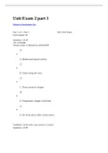 BIO 251 Unit Exam 2 Part 1 - Questions and Answers