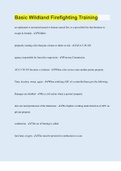 Basic Wildland Firefighting Training &vert; 70 Questions with 100&percnt; Correct Answers &vert; Verified &vert; Updated 2023