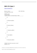 BIO 251 Quiz 3 - Questions and Answers