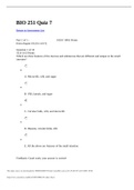 BIO 251 Quiz 7 - Questions and Answers