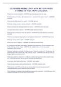 CERTIFIED MEDICATION AIDE REVIEW WITH COMPLETE SOLUTIONS &lpar;2022&sol;2023&rpar;