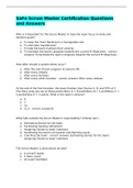 SaFe Scrum Master Certification Questions and Answers &lpar;2022&sol;2023&rpar; &lpar;Verified Answers&rpar;