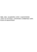 MRL 2601 -ENTREPRENEURIAL LAW LEARNING UNIT 1+QUESTIONS AND+ACTIVITIES +ANSWERS COMBINED 100% PASS GUARANTEED .