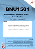 BNU1501 Assignment 1 Semester 1 2023