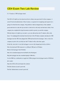 CEH Exam Two Lab Review &vert; Questions with 100&percnt; Correct Answers &vert; Verified &vert; Updated 2023 &vert; 36 Pages