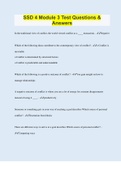 SSD 4 Module 3 Test Questions & Answers &vert; 150 Questions with 100&percnt; Correct Answers &vert; Verified &vert; Updated 2023 &vert; 24 Pages