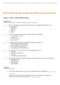 Neeb's Mental Health Nursing 5th Edition Gorman Test Bank
