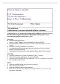 Pearson Edexcel Level 3 GCE Mathematics Advanced Subsidiary Paper 1: Pure Mathematics