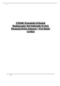 CIS500 -Essentials of Dental Radiography 9th EditionBy Evelyn Thomson,Orlen Johnson – Test Bank