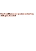 State board barber test questions and answers 100% pass 2022/2023.