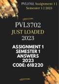 PVL3702 Assignment 1 solutions | Semester 1 | 2023 | Code 618220 (Guaranteed Pass) 