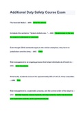 Additional Duty Safety Course Exam 2023 &lpar; A&plus; GRADED 100&percnt; VERIFIED&rpar; 