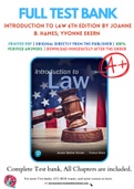 Test Bank for Introduction to Law 6th Edition by Joanne B. Hames; Yvonne Ekern Chapter 1-18 Complete Guide