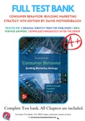 Solutions Manual for Consumer Behavior&colon; Building Marketing Strategy 14th Edition by David Mothersbaugh&comma; Delbert Hawkins&comma; Susan Bardi Kleiser
