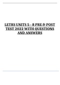 LETRS UNITS 5 - 8 PRE & POST TEST 2022 