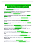 ULTIMATE CST STUDY GUIDE BASIC SCIENCE QUESTIONS WITH CORRECT ANSWER