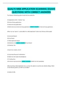 QUALYS WEB APPLICATION SCANNING &lpar;EXAM&rpar; QUESTIONS WITH CORRECT ANSWERS