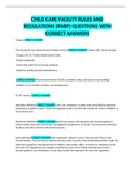 CHILD CARE FACILITY RULES AND REGULATIONS &lpar;RNRF&rpar; QUESTIONS WITH CORRECT ANSWERS