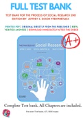 Test Bank For The Process of Social Research 2nd Edition By  Jeffrey C&period; Dixon 9780190876654 