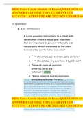 HESI Extra Credit Module 10 Exam QUESTIONS AND ANSWERS SATISFACTION GUARANTEED 
