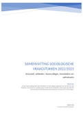 Samenvatting sociologische vraagstukken (2022/2023)