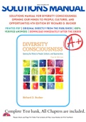 Diversity Consciousness Opening Our Minds to People Cultures and Opportunities 4th Edition Bucher Solutions Manual