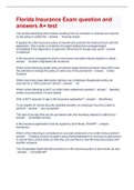 Florida Insurance Exam question and answers A&plus; test