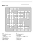Molecules of Life: Nutrients and Health Crossword