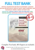 Test Bank for Physical Examination and Health Assessment, Canadian Edition 2nd Edition by Carolyn Jarvis, Annette Browne, June MacDonald-Jenkins, Marian Luctkar-Flude Chapter 1-31 Complete Guide