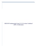 HESI RN Fundamentals Exam V1-V4 Versions Combined | 100% Verified Q&A