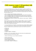CME resources exams 1&vert; 120 questions&vert; with complete solutions