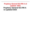 Prophecy General ICU RN Av2(Questions And Answers) Latest Update 2023