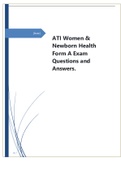 ATI Women & Newborn Health Form A Exam Questions and Answers