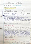 Summary notes - Problem of Evil for OCR A-Level RS/ Philosophy and Ethics